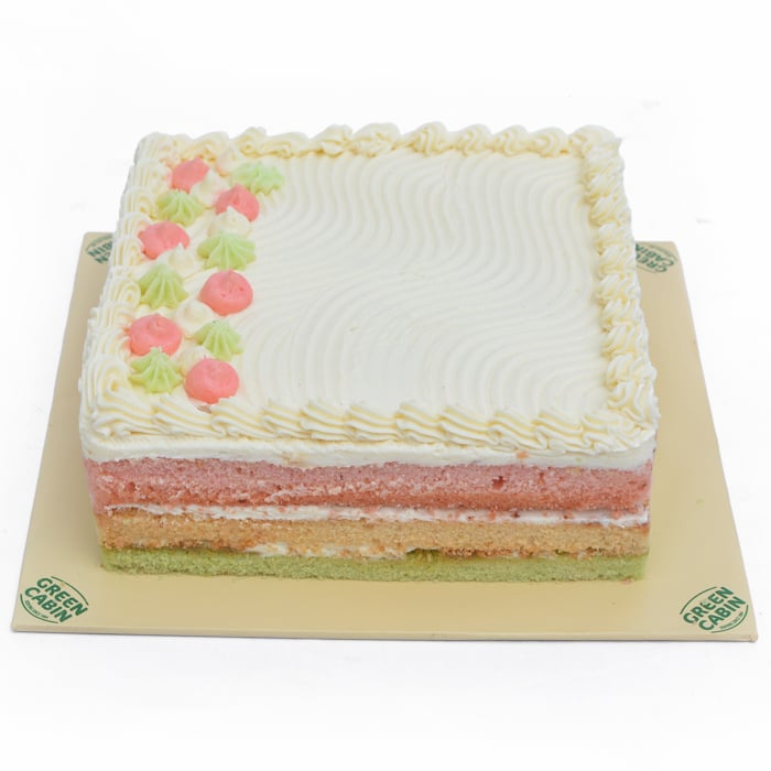 Green Cabin Ribbon Cake Online at Kapruka | Product# cakeGRC00110