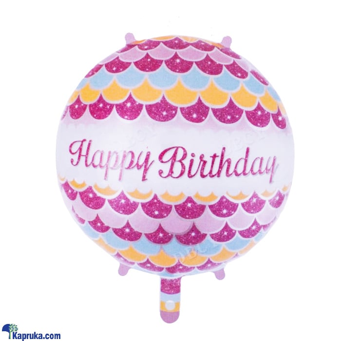 Happy Birthday Pink Design Round Foil,helium Balloon For Birthday Online at Kapruka | Product# baloonX00131