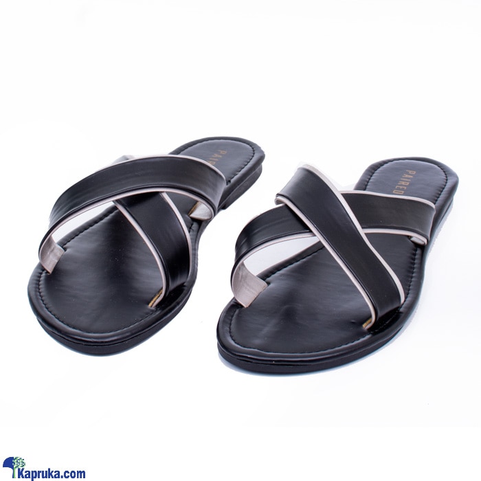 Black Retro X Sandal - Ladies Casual Wear - Open Toe Flat - Teen Footwear - Comfy Cross Slider - Simple Flat Shoes - Women Summer Collection - Size 41 Online at Kapruka | Product# fashion002013_TC7