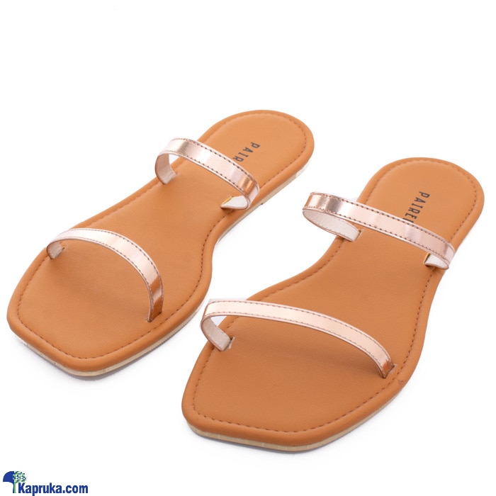 Rose Gold 2 Strand Sandals - Ladies Casual Wear - Open Toe Flat - Teen Footwears - Comfy & Simple Strappy Flat Shoes - Women Summer Collection - Size 42 Online at Kapruka | Product# fashion002025_TC8