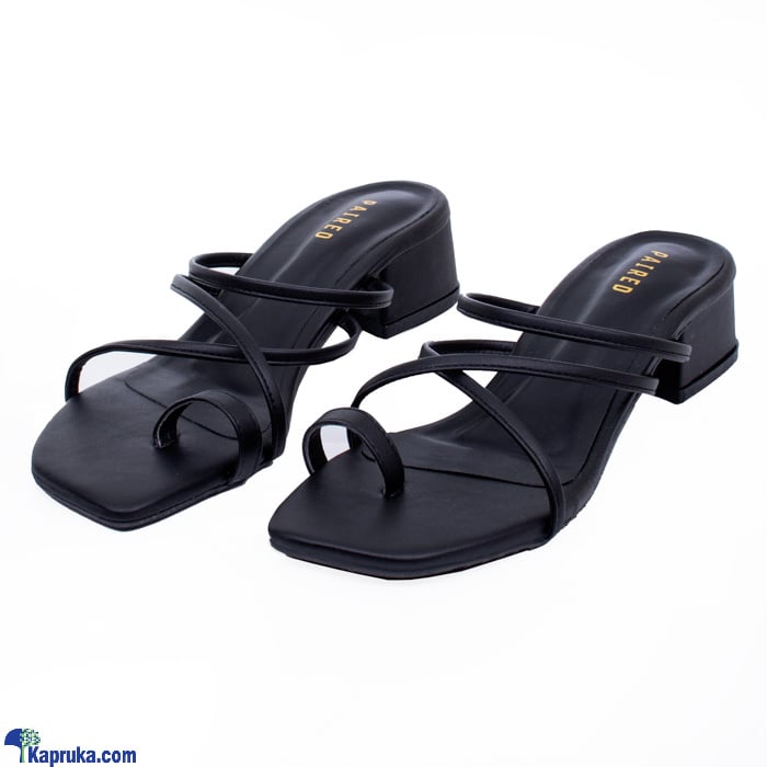 Black Crisscross Strap Block Heel - OpenToe Women Workwear - Ladies Heeled Sandals For Party ,Wedding Occasions. - Size 35 Online at Kapruka | Product# fashion002042_TC1