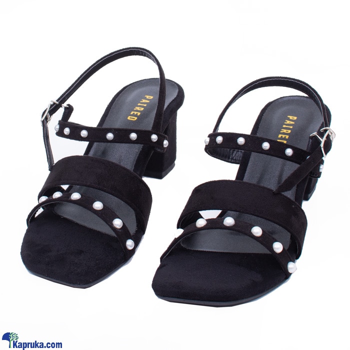 Black Embellished Block Heels - Stylish OpenToe Women Footwear - Ladies Heeled Sandals For Party ,Wedding Occasions. - Size 35 Online at Kapruka | Product# fashion002017_TC1