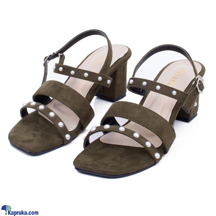 Green Embellished Block Heels - Stylish Opentoe Women Footwear - Ladies Heeled Sandals For Party ,wedding Occasions. - Size 41 Online at Kapruka | Product# fashion002015_TC7