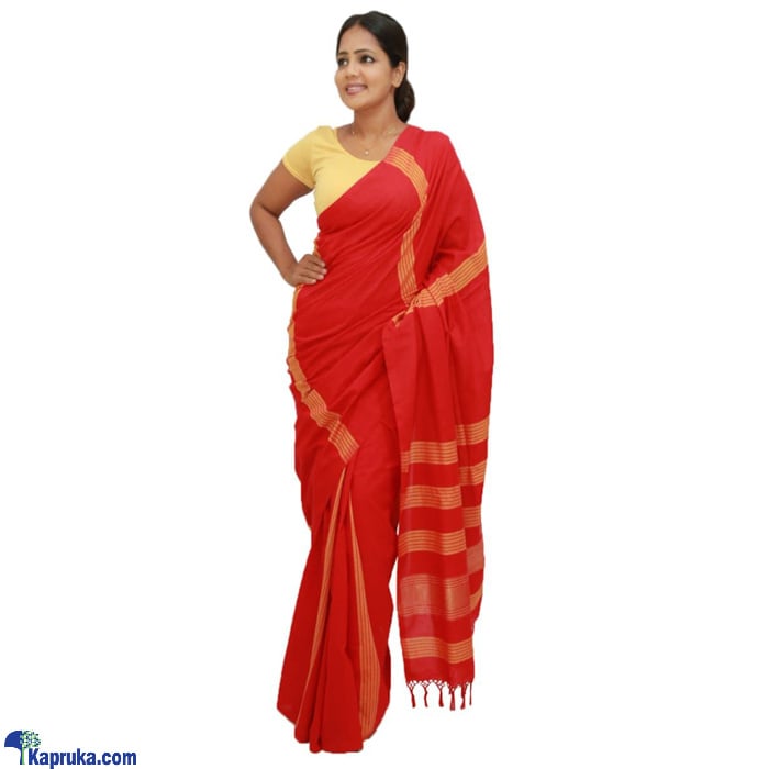 Orange Mixesd Standard Cotton Saree - C1493 Online at Kapruka | Product# clothing03105