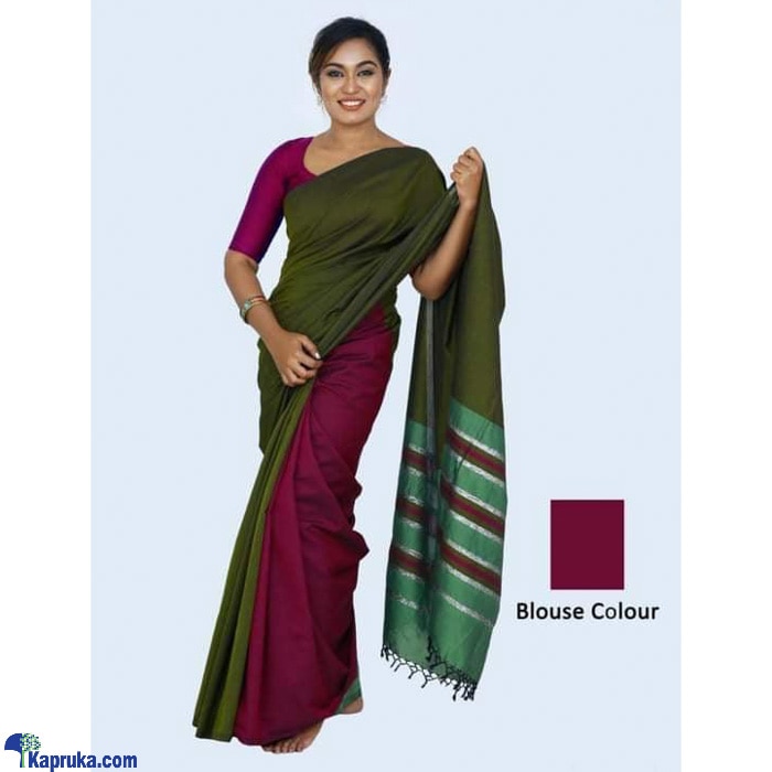 Cotton And Reyon Mixed Saree SR069 Online at Kapruka | Product# clothing03129