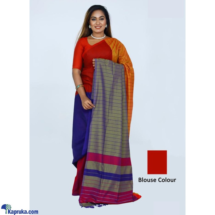 Cotton And Reyon Mixed Saree SR007 Online at Kapruka | Product# clothing03117