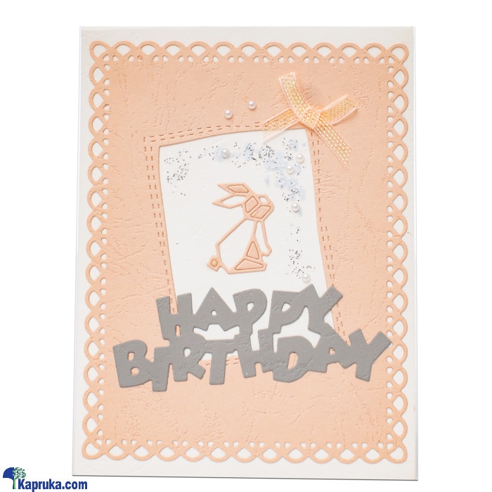 Handmade 'happy Birthday' Pink Bunny Card Greeting Card Online at Kapruka | Product# greeting00Z310