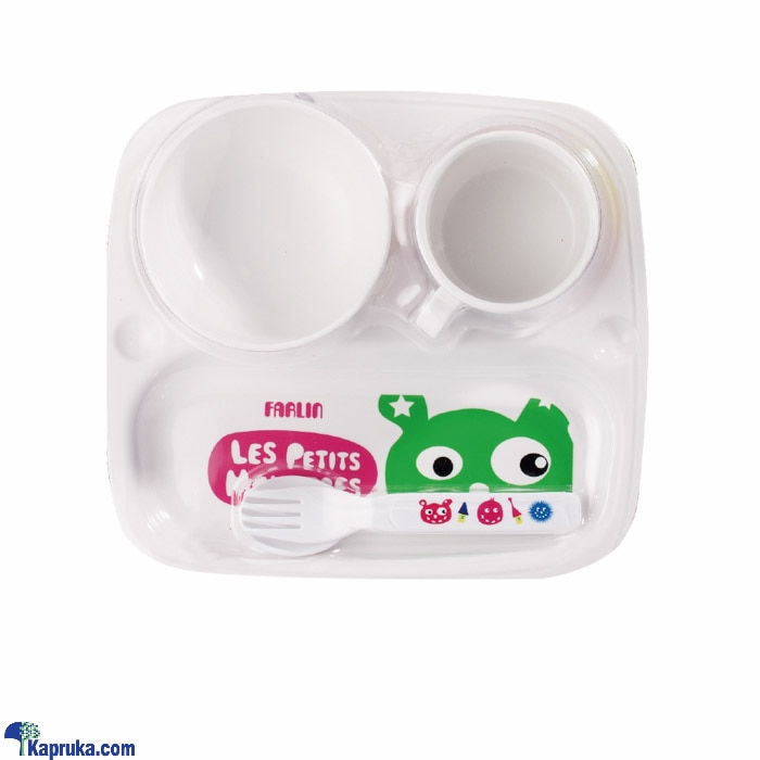 Farlin PE- PA Plate - Baby Feeding Plate - Safe For Microwave And Dishwasher - Free BPA And PVC Online at Kapruka | Product# babypack00452