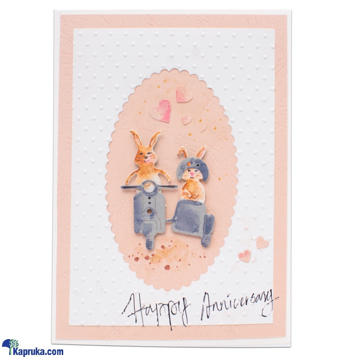 'happy Anniversary' Hand Made Couple Scooter Greeting Card Online at Kapruka | Product# greeting00Z315