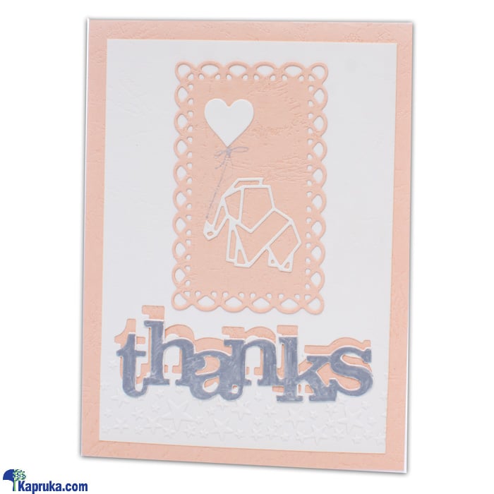 'thanks' Hand Made Cute Elephant Greeting Card Online at Kapruka | Product# greeting00Z312