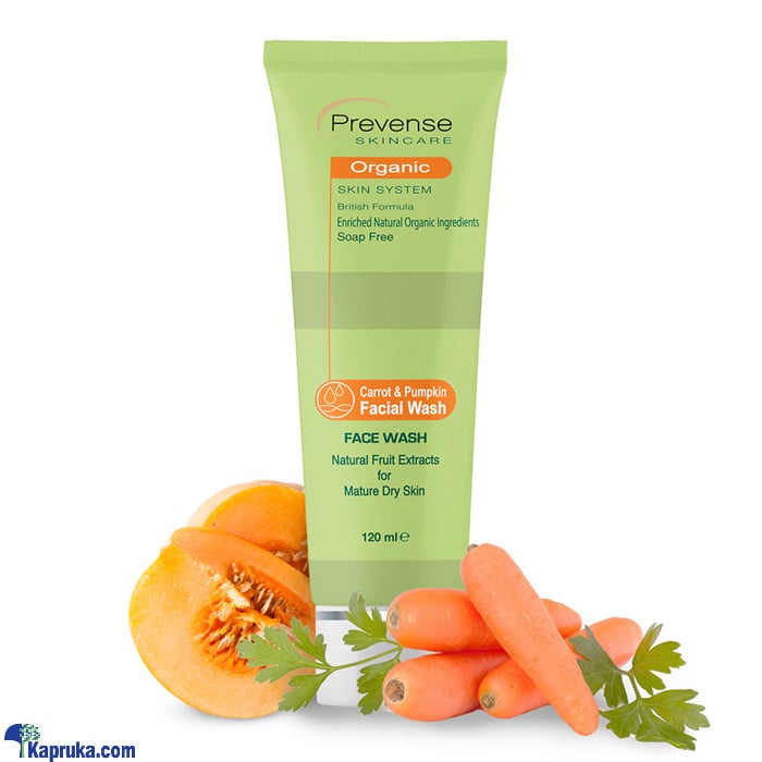 Prevense Carrot And Pumpkin Face Wash For Mature And Dry Skin - 120ml Online at Kapruka | Product# cosmetics00522