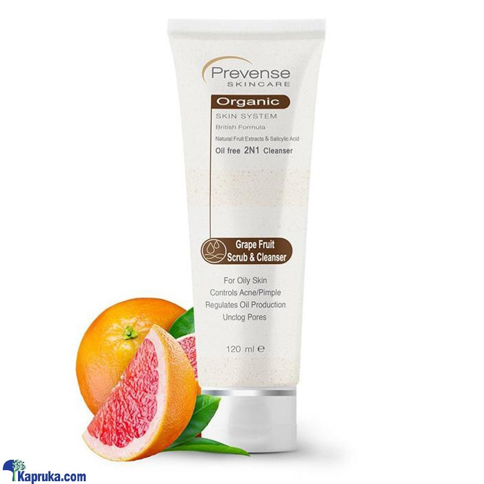 Prevense Grapefruit Scrub And Cleanser For Oily Skin - 120ml Online at Kapruka | Product# cosmetics00516