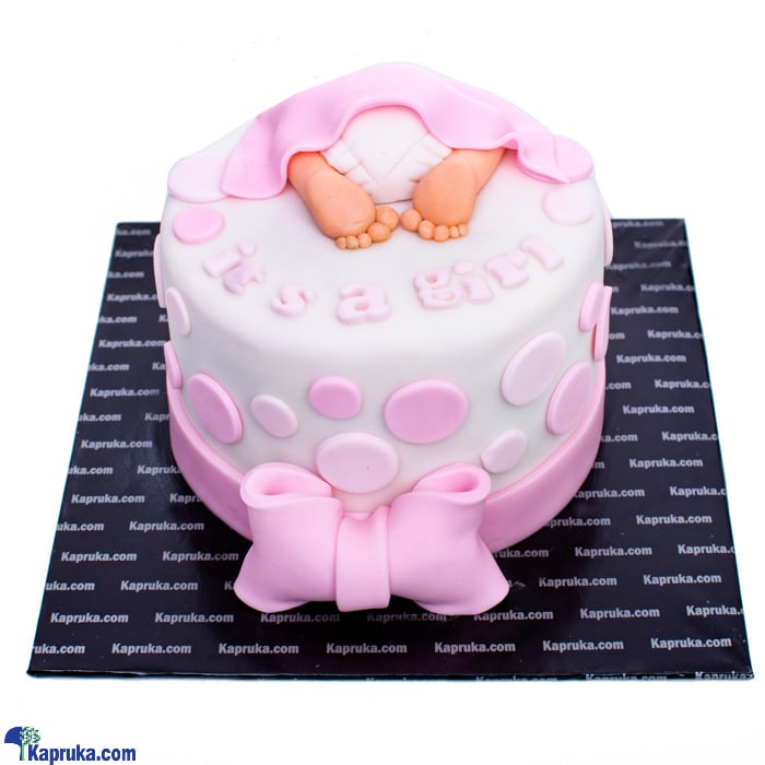 It's A Girl Ribbon Cake Online at Kapruka | Product# cake00KA001202