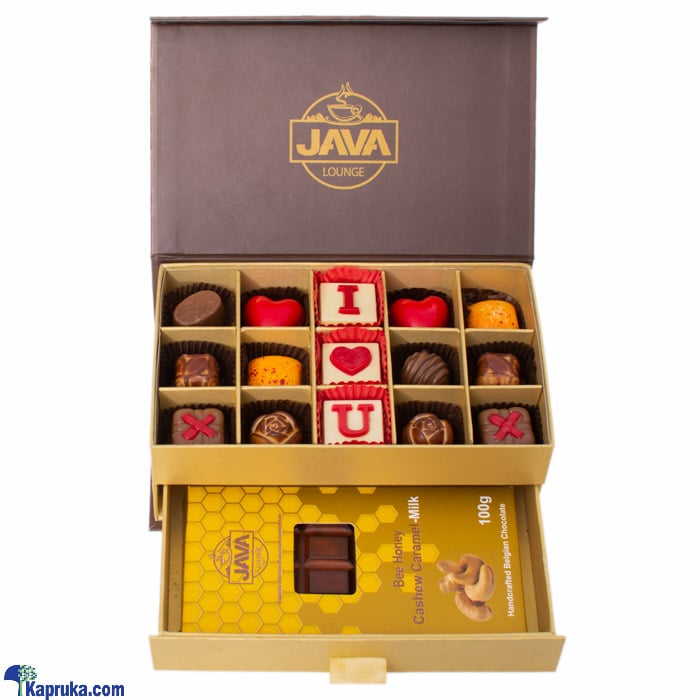 Java Double Drawers Of Love 15 Piece Chocolates With Chocolate Slab Box Online at Kapruka | Product# chocolates001185