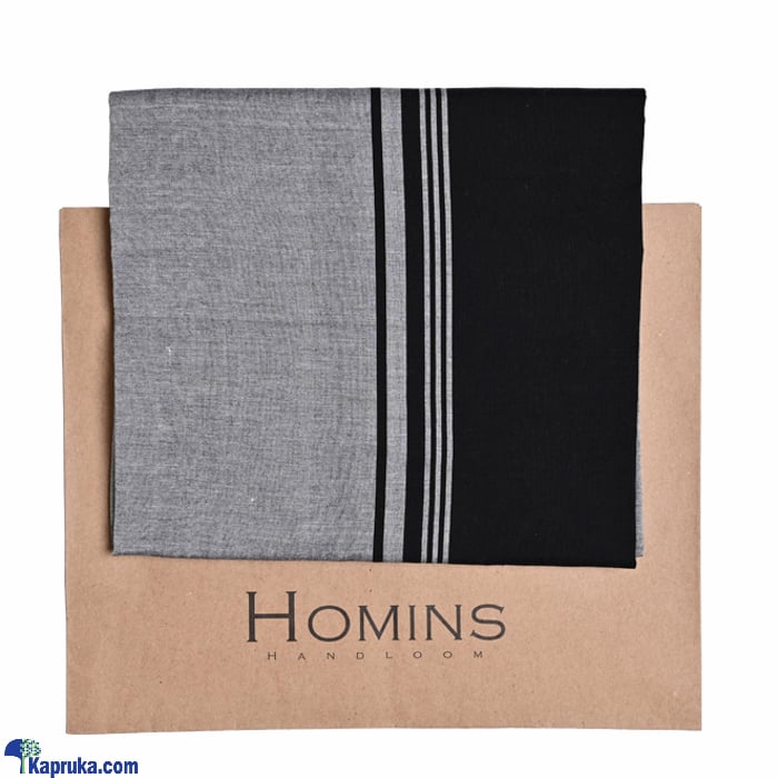 Homins Handloom Gents Sarong- Black And Silver Online at Kapruka | Product# clothing03539
