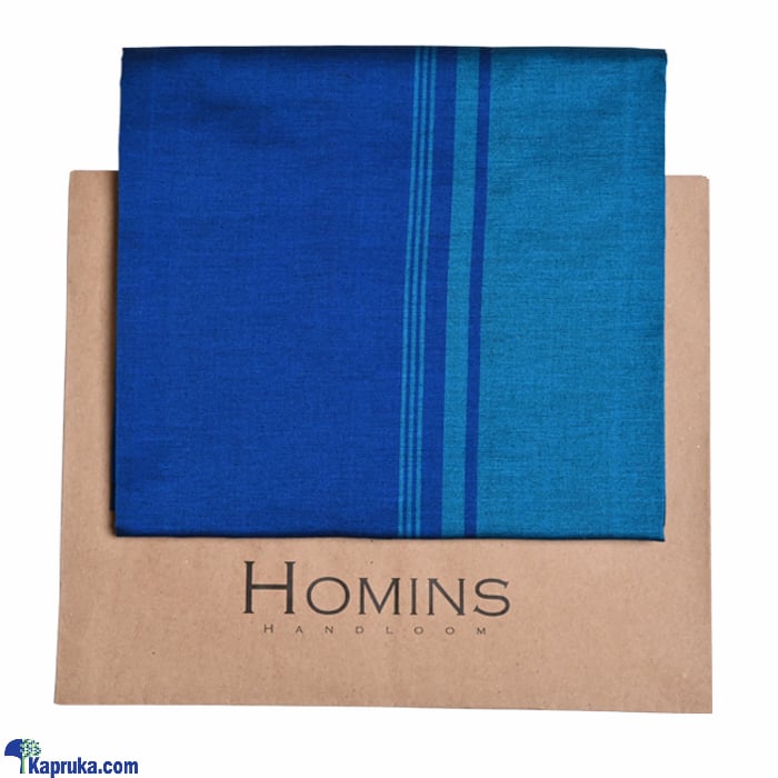Homins Handloom Gents Sarong- Royal Blue And Turquoise Blue Online at Kapruka | Product# clothing03536