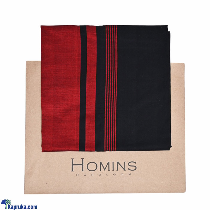 Homins Handloom Gents Sarong- Black And Red Online at Kapruka | Product# clothing03540