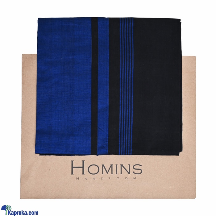Homins Handloom Gents Sarong- Black Royal Blue Online at Kapruka | Product# clothing03517