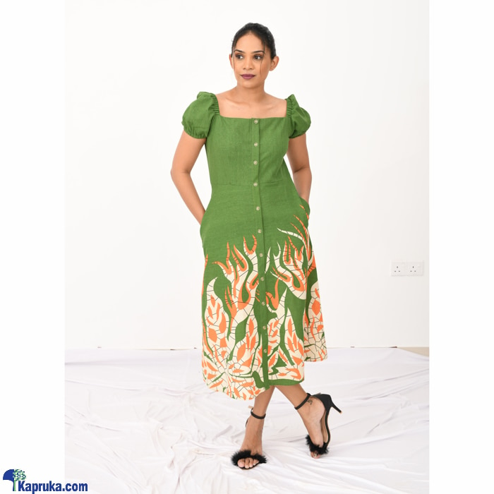 curves and collars | Ethnik Woman Green Dress Online price in Sri Lanka ...