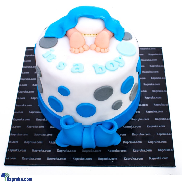 It's A Boy' Baby Shower Ribbon Cake, Gift For Gender Reveal Party Online at Kapruka | Product# cake00KA001214