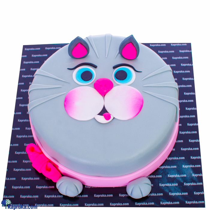 Kitty Cat Ribbon Cake For Cat Lovers Online at Kapruka | Product# cake00KA001217