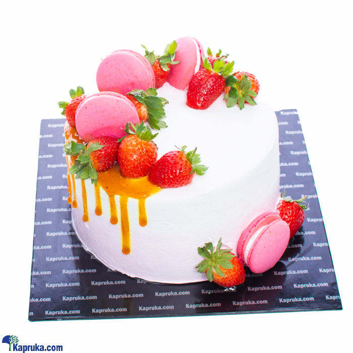 Macaron & Strawberry Gateaux Online at Kapruka | Product# cake00KA001219