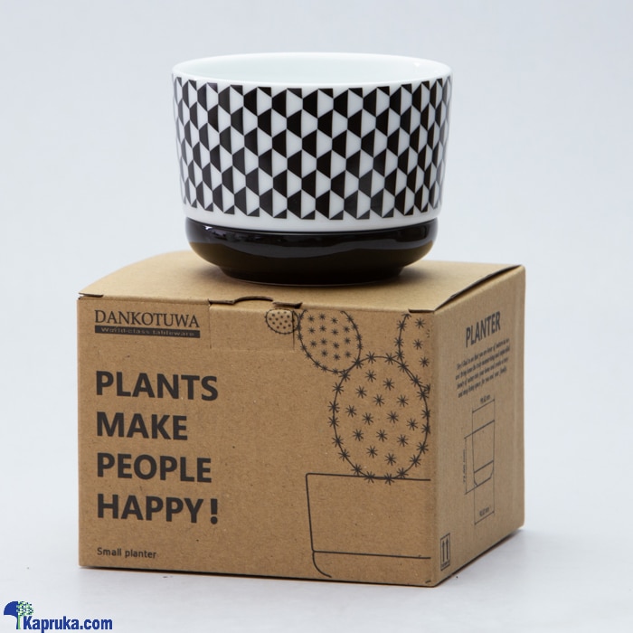 Dankotuwa Black Triangle Geometric Small Planter Bowl Online at Kapruka | Product# porcelain00126