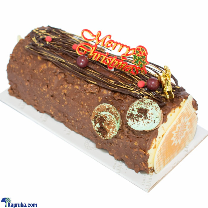 Shangri- La White Chocolate & Cinnamon Yule Log Online at Kapruka | Product# cakeSHG00126
