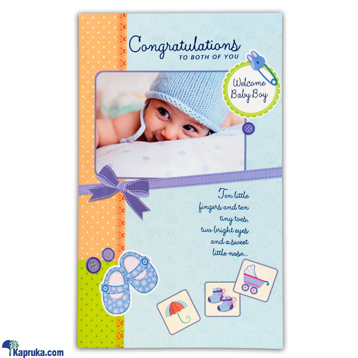 'welcome Baby Boy' New Born Baby Giant Greeting Card Online at Kapruka | Product# greeting00Z346