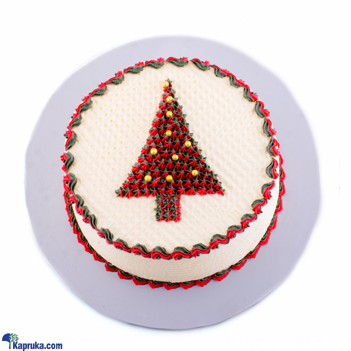 Divine X'mas Tree Deco Ribbon Cake Online at Kapruka | Product# cakeDIV00210