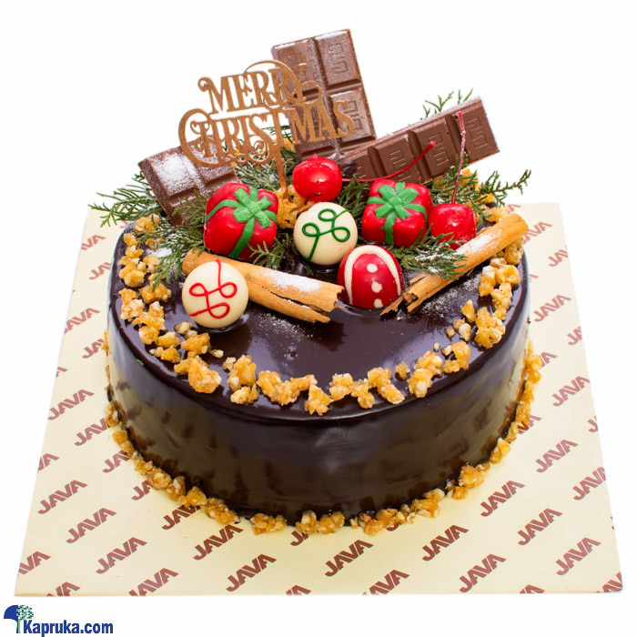 Java Glazing Chocolate Nougat Christmas Cake Online at Kapruka | Product# cakeJAVA00188