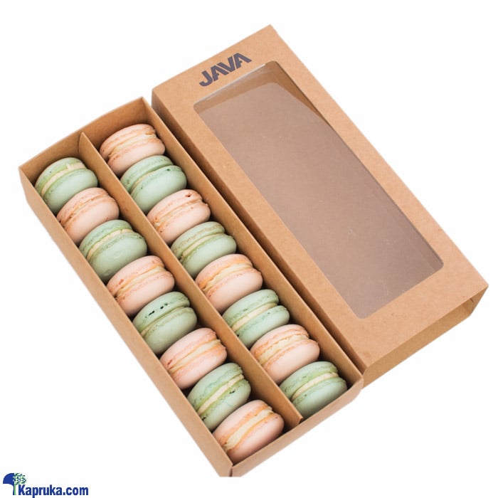 Java 16 Piece Macaroons Made With Almond Meal Sandwiched With Butter Cream Icing - Birthday Anniversary Macaroon Box For Her Online at Kapruka | Product# chocolates001221