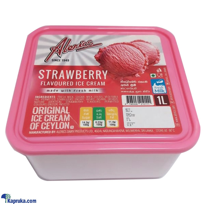 Alerics Strawberry Ice Cream 1L Online at Kapruka | Product# alerics0103