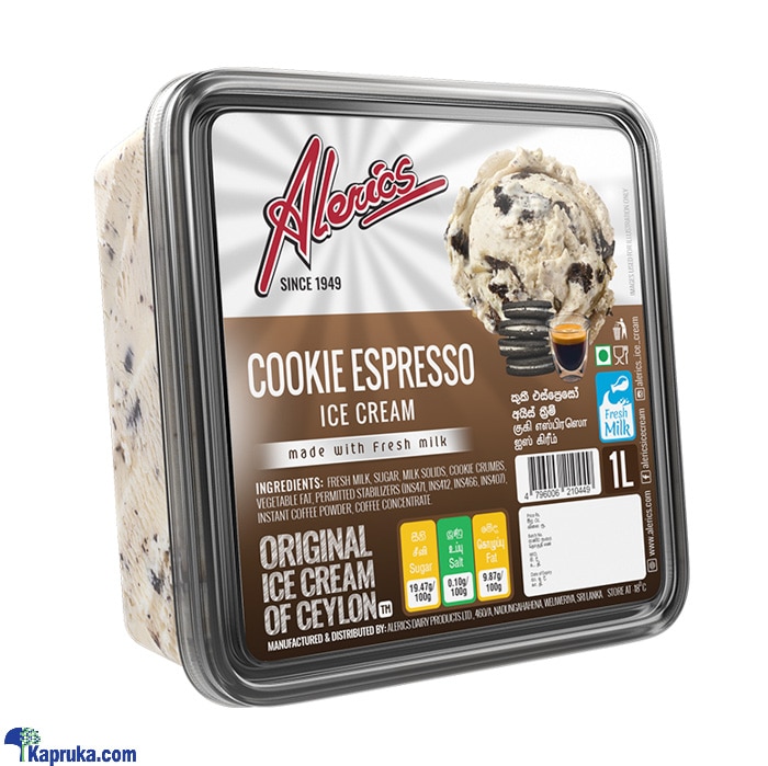 Alerics Cookie Espresso Ice Cream 1L Online at Kapruka | Product# alerics0100