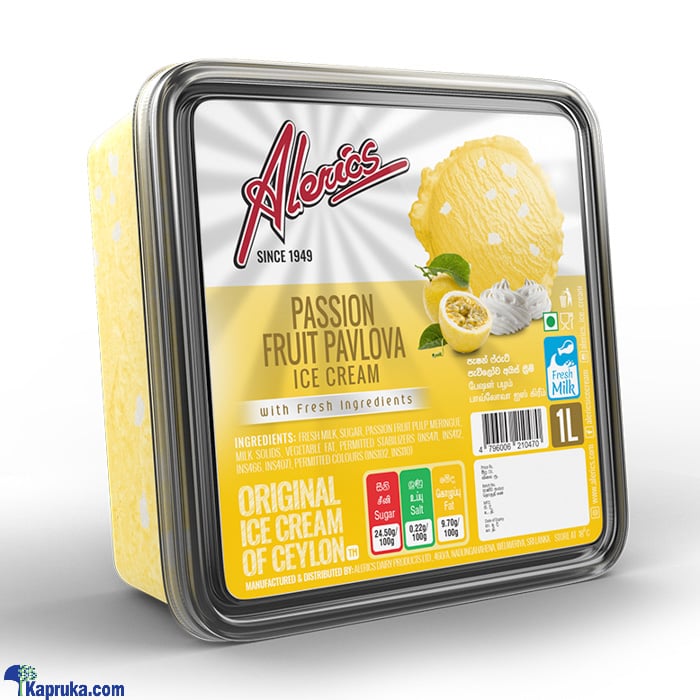 Alerics Passion Fruit Pavlova Ice Cream 1L Online at Kapruka | Product# alerics096