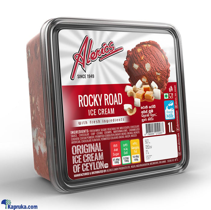Alerics Rocky Road Ice Cream 1L Online at Kapruka | Product# alerics093
