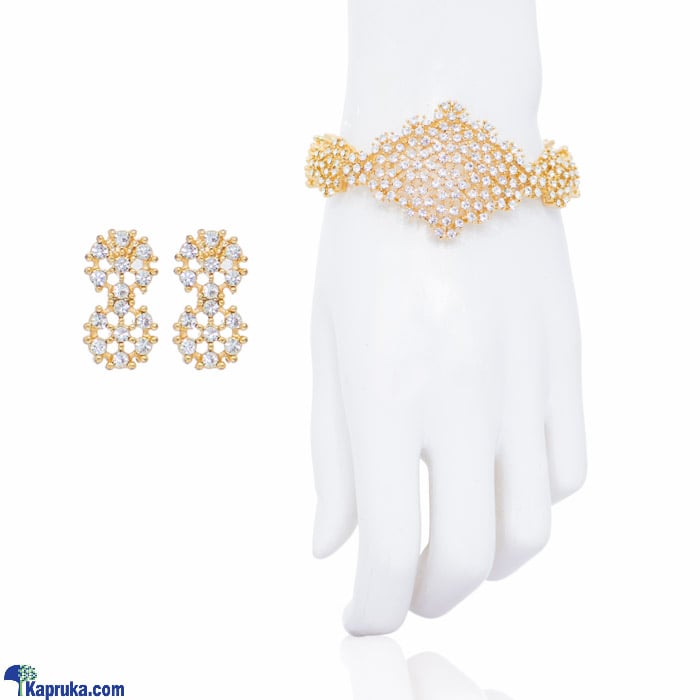 Stone N String Crystal Bracelet With Crystal Earring Online at Kapruka | Product# stoneNS0368