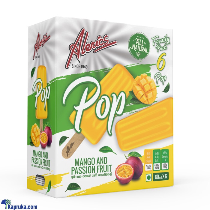 Alerics Mango & Passion Fresh Pop - 6 Pack Online at Kapruka | Product# alerics0106
