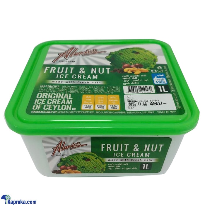 Alerics Fruit & Nut Ice Cream 1L Online at Kapruka | Product# alerics0107