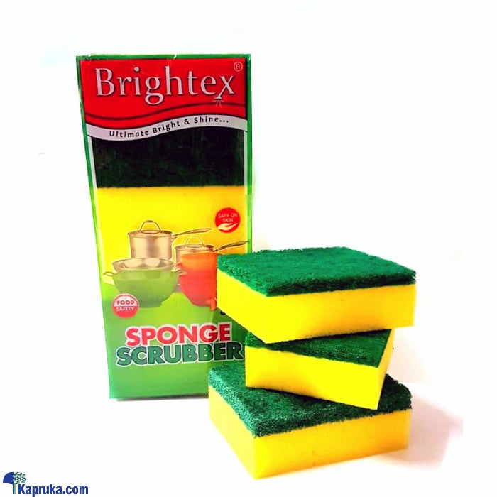 Brightex Sponge Scrubber Banded 3 In 1 Online at Kapruka | Product# grocery002265