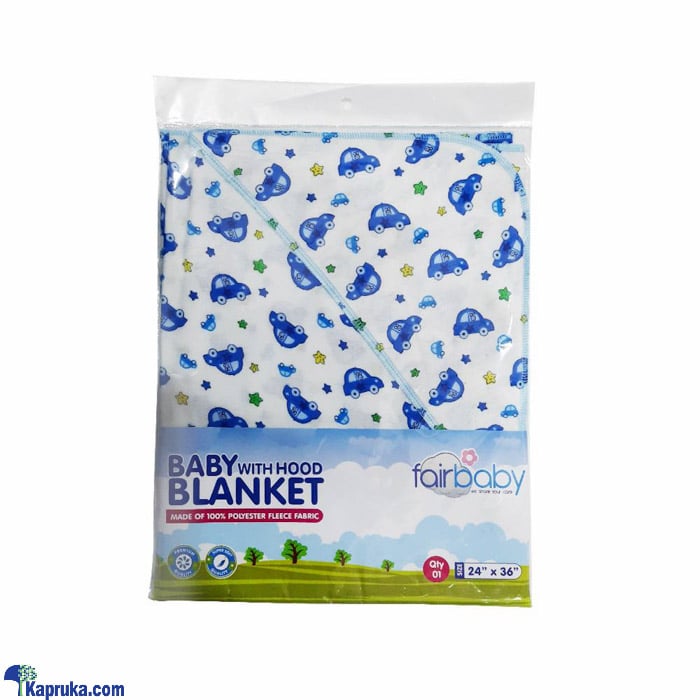Fairbaby Hooded Blanket  - Baby Blanket - Hooded Infant Wrapper- Warm And Soft Quilt - New Born And Toddlers Blue Online at Kapruka | Product# babypack00548_TC1