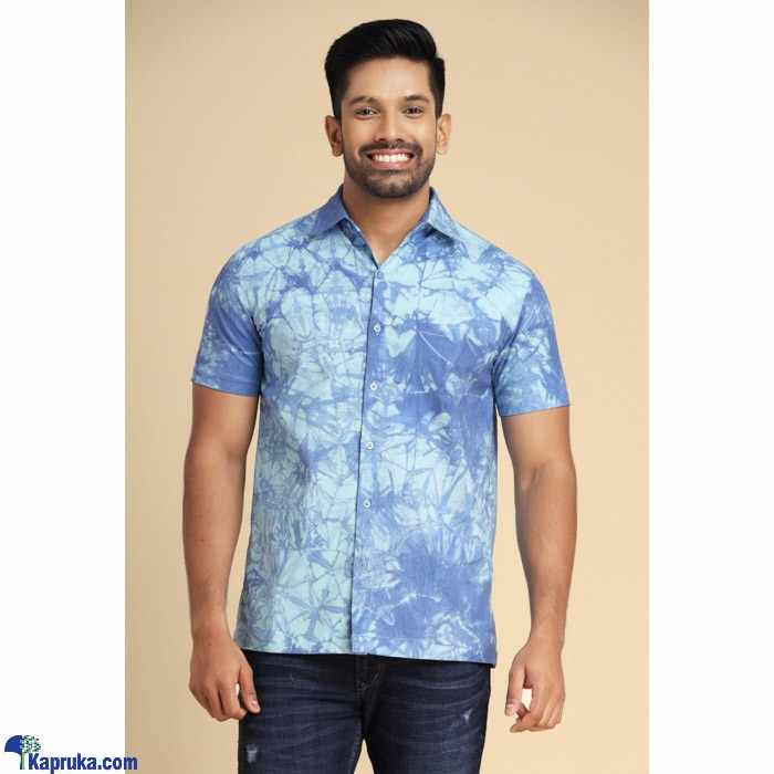Blue Tie Dye Linen Shirt Online at Kapruka | Product# clothing03781