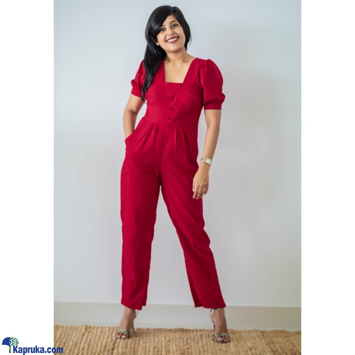 Dazzle Red Jump Suit Online at Kapruka | Product# clothing03792