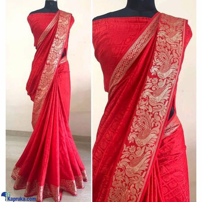 Light Red Sana Silk Saree Online at Kapruka | Product# clothing03855