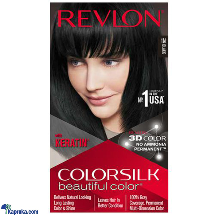 Revlon Color Silk Hair Color With Keratine 1n Black Online at Kapruka | Product# cosmetics00826