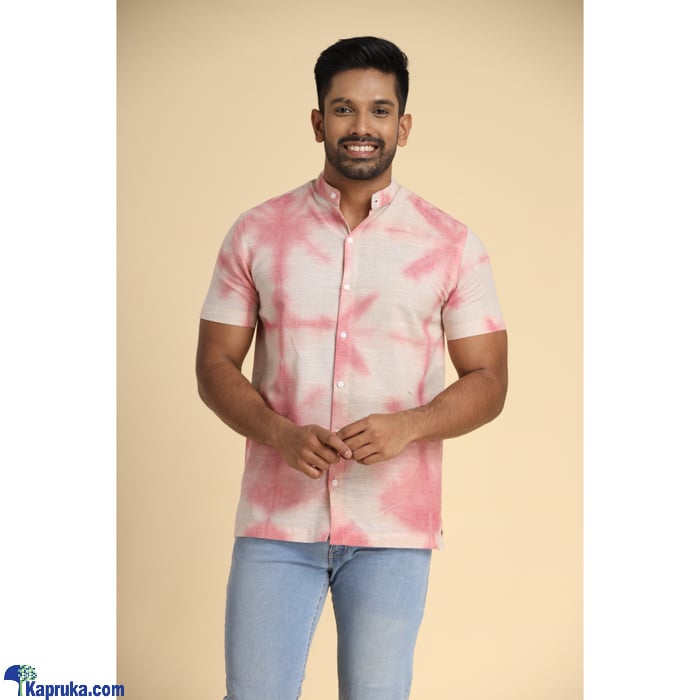 Soft Linen Tie- Dye Tunic Shirt Pink Online at Kapruka | Product# clothing03933