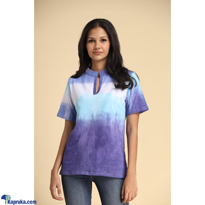 Tie Dye T- Shirt With Tunic Collar Online at Kapruka | Product# clothing03940