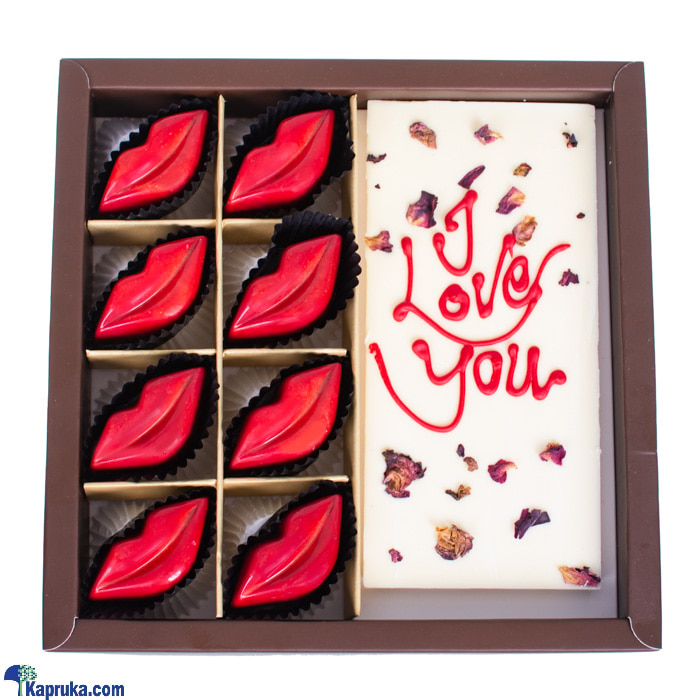 Java 08 Piece Lips With Rose Petal Slab Chocolate Online at Kapruka | Product# chocolates001259