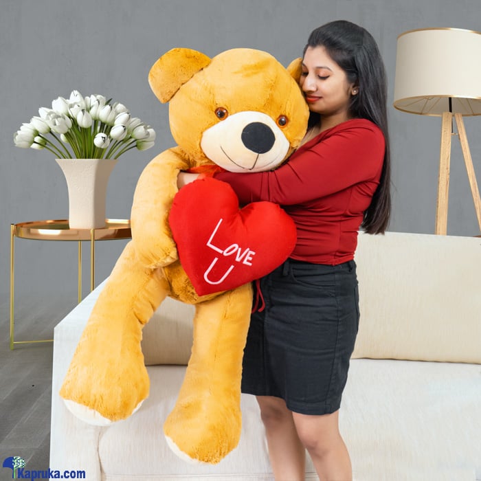 'love You' Fluffy Giant Teddy - (3.5ft) Online at Kapruka | Product# softtoy00830