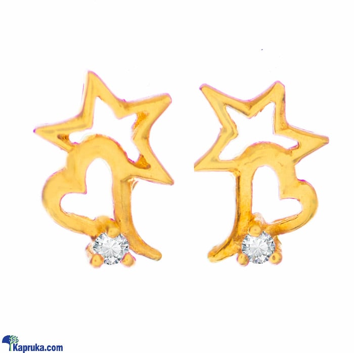 Arthur 22 Kt Gold Earring With Zercones Online at Kapruka | Product# jewelleryF0130